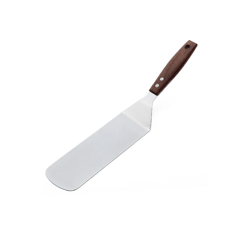 Multipurpose Barbeque Accessories Metal Turner Spatula with Wooden Handle For BBQ Grill Griddle