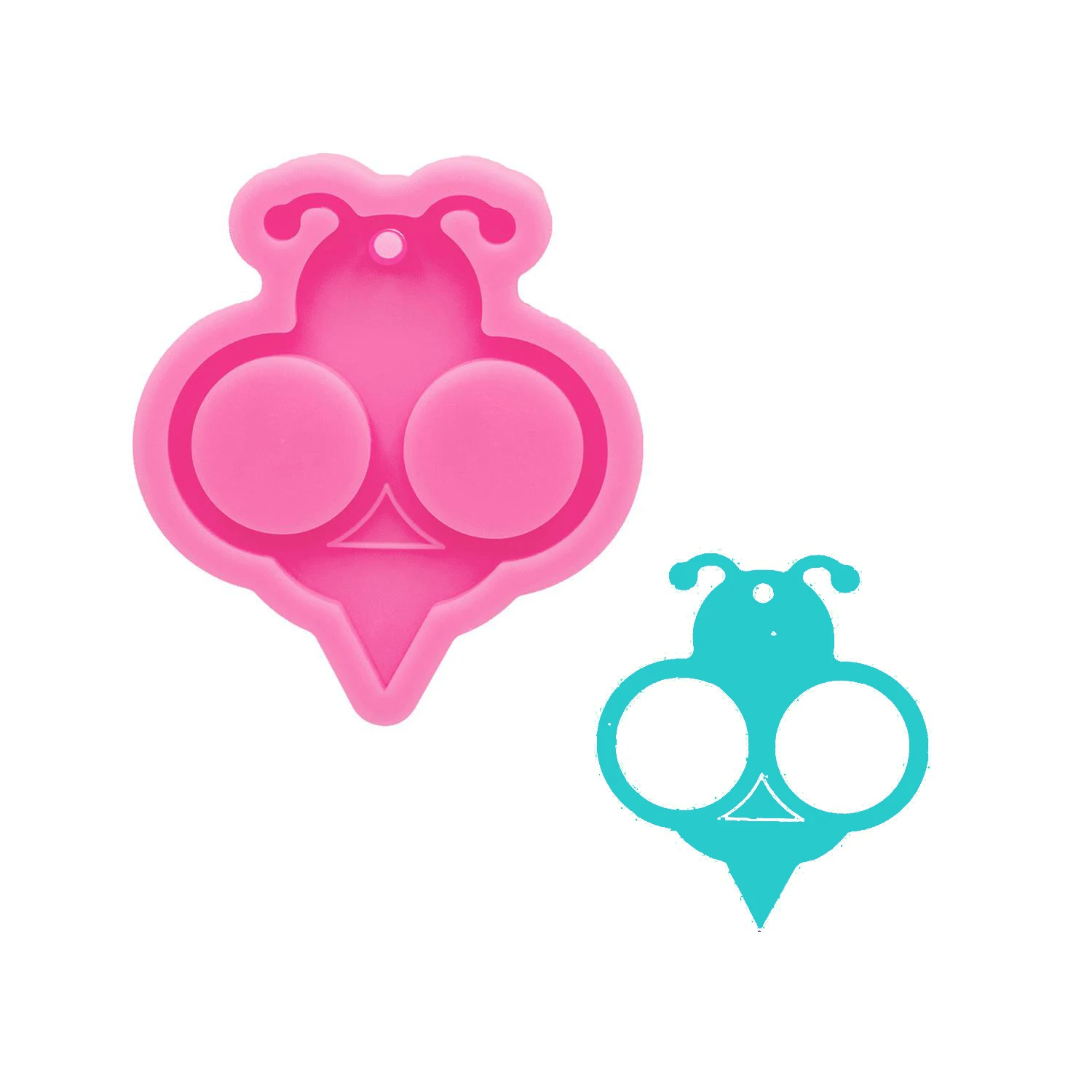 S1510 Shiny bee self defense keychain silicone mold for resin epoxy crafts making