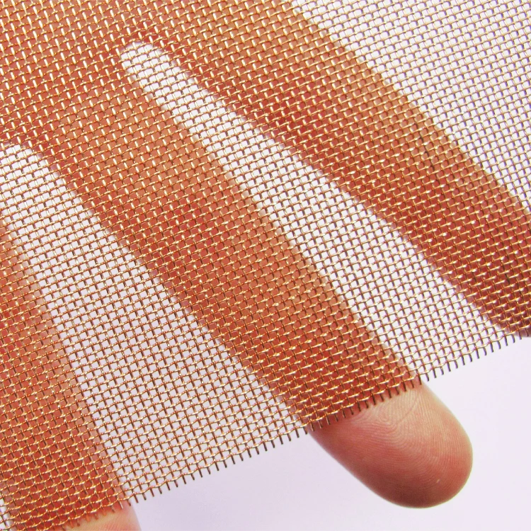 in stock red copper wire mesh screen