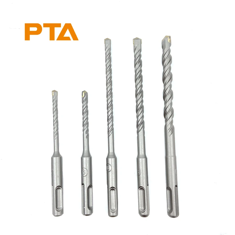SDS-Plus Tungsten Carbide Rotary Hammer Drill Bit Set 5pcs Concrete Masonry Drill Bit Kit
