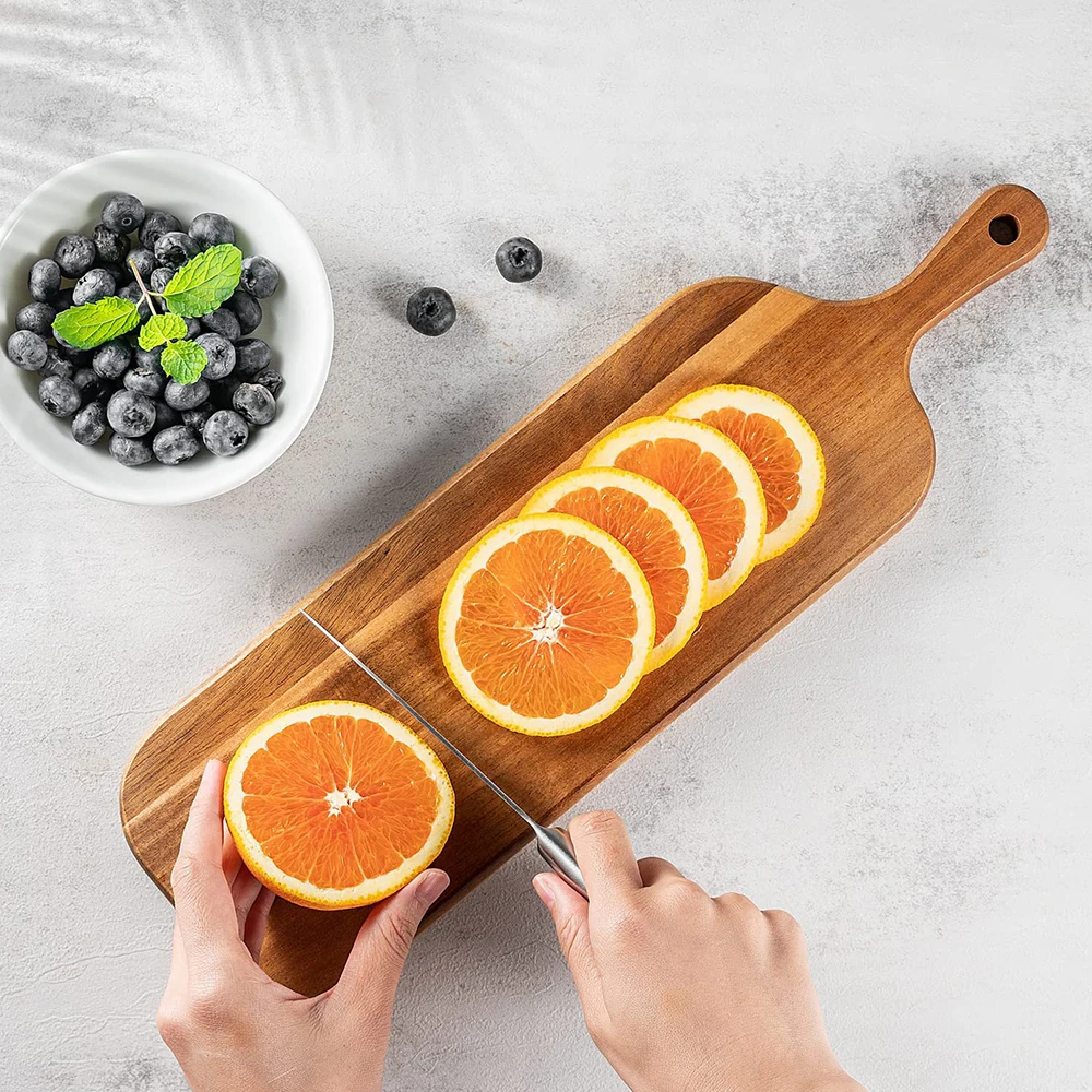 Wood Cutting Board Chopping Board for Meat Fruit Vegetables Wooden Serving Board for Kitchen Dining Room Pantry