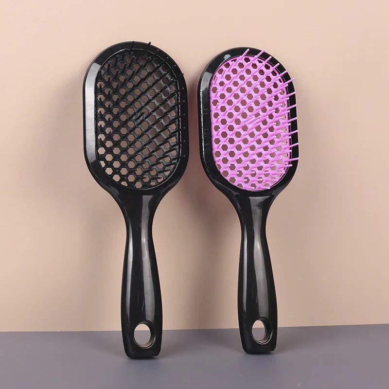 Hot-selling Hollow Detangling Massage Scalp Custom Vented Hair Brush Thick Hair Brush Comb ABS Shower Vet Use Vent Curly
