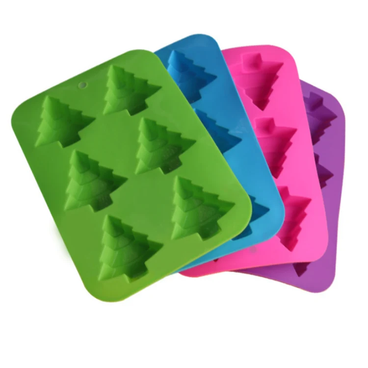 3D large christmas tree wholesale custom round silicone cake molds