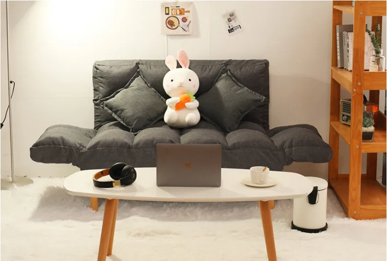 Lazy sofa small family type double tatami bedroom small sofa simple foldable web celebrity single sofa bed
