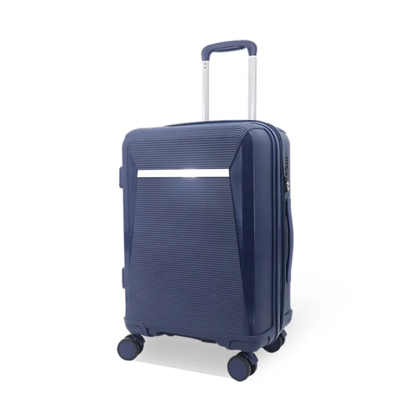 2024 fashion custom wholesale extendable travel trolley bags 3 pieces PP luggage sets hard plastic suitcase