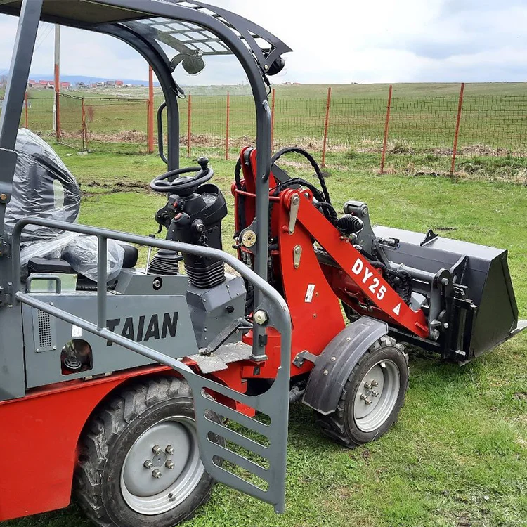 500kg Agricultural Loader DY25 Ce Certified Articulated Small Wheel Loader