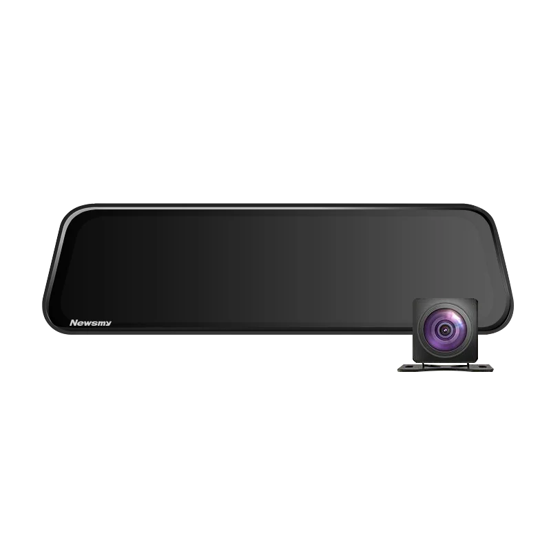 Full-screen streaming media of two-way reversing images before and after vehicle night vision of Newman car mirror camera