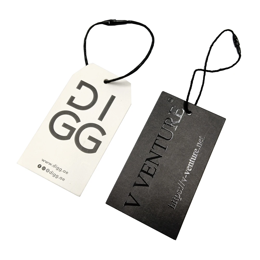 Luxury Recycled Garment Labels Swing Tags Clothes Label Hang Tags Special Cardboard Clothes Hangtags For Clothing Own Logo