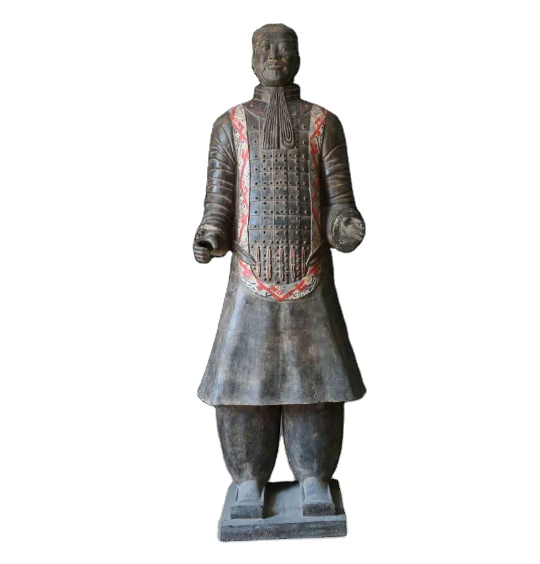 Life sized terracotta warriors antique soldier statue with cheap price for garden decoration large statues