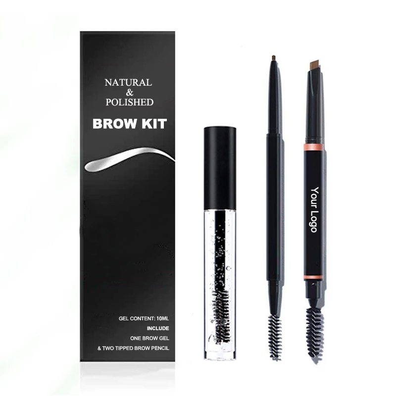 Buy Again Makeup Custom Empty Eyebrow Gel Tube with Brush Clear Brows Gel Private Label Brow Pencil Liner Kit