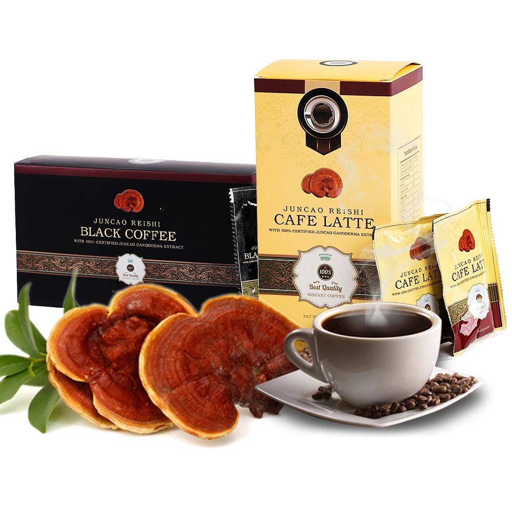 Black coffee ganoderma lucidum organic lingzhi reishi extract healthy