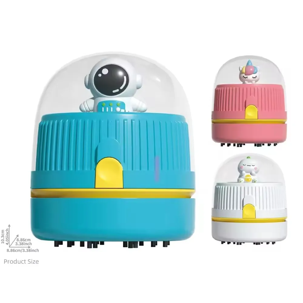 Usb Charge Mini Table Desktop Cleaning Dust Vacuum Cleaner Student Car Wireless Handheld Vacuum Cleaner with Night Light