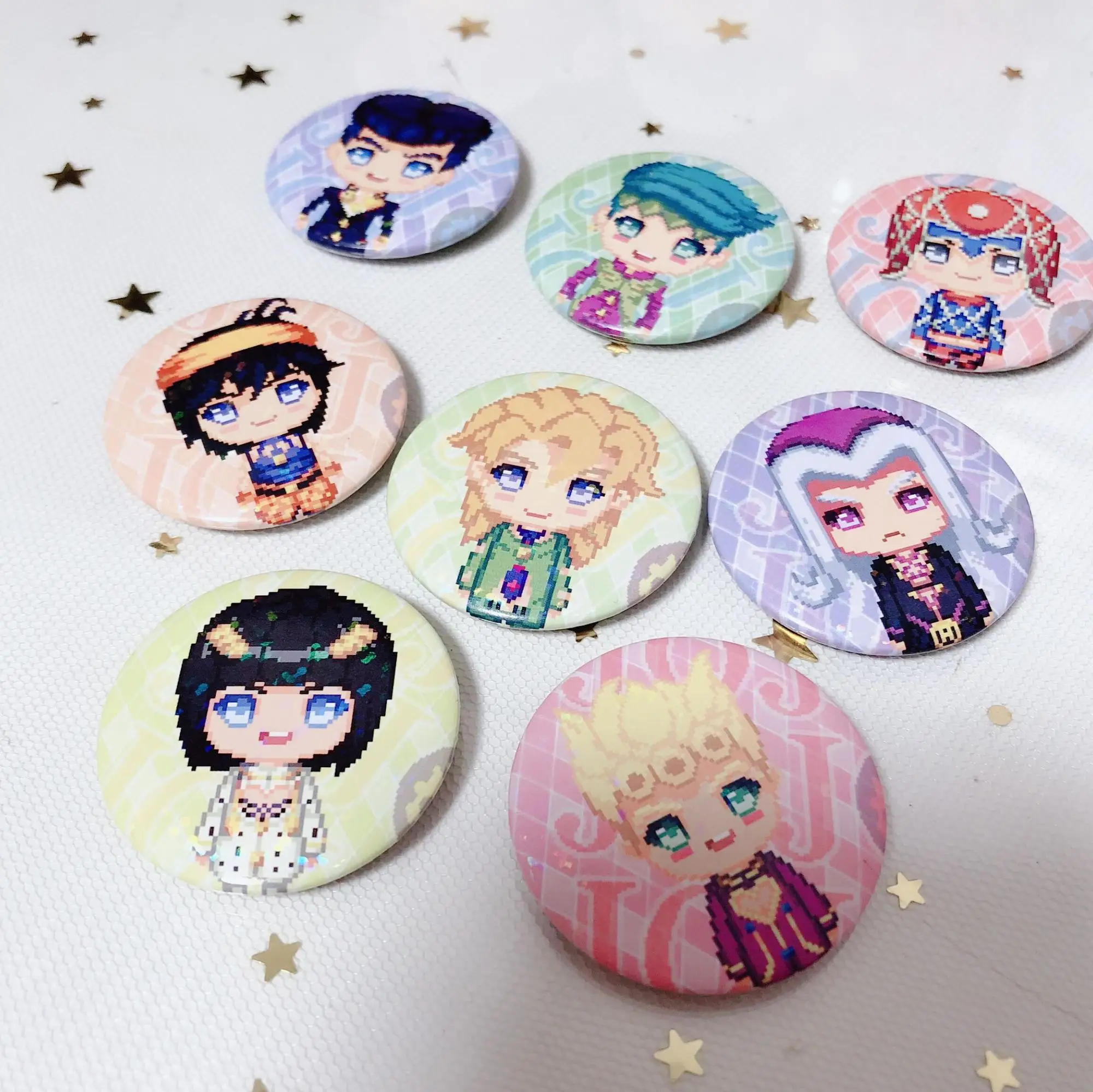 NO MOQ custom tin badge star badge heart badge Juno Creative