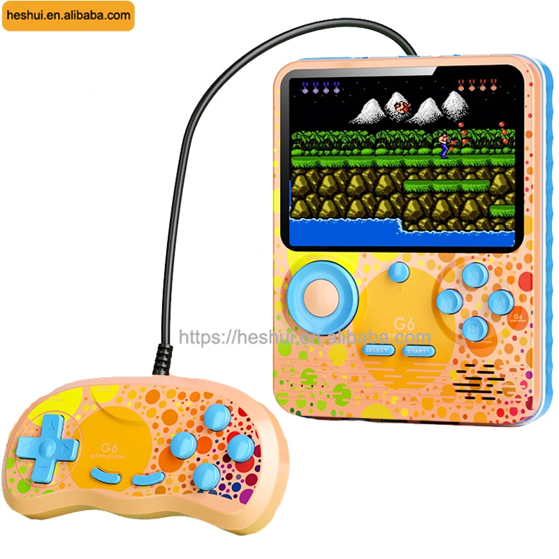 Handheld Video Game console G6  Support 2 Players 666 In 1Console Retro Mini Handheld Tv Game