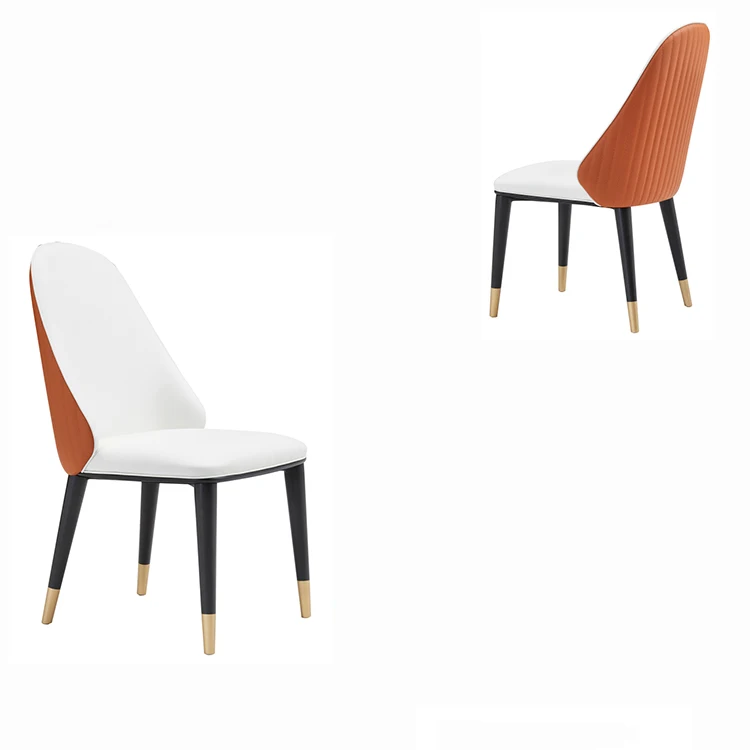 Customize Modern Wooden Base Chair Fabric/Leather Seat and Back Leisure Dining Room Chairs