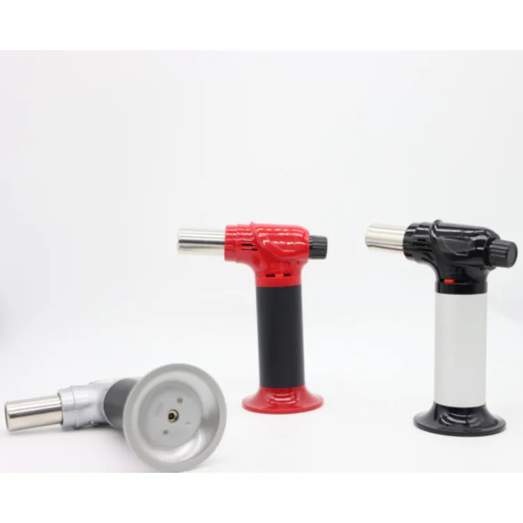 custom best refillable butane gas blow torch jet lighter burner with adapters metal torch flame  jet flame torch lighter HC-602