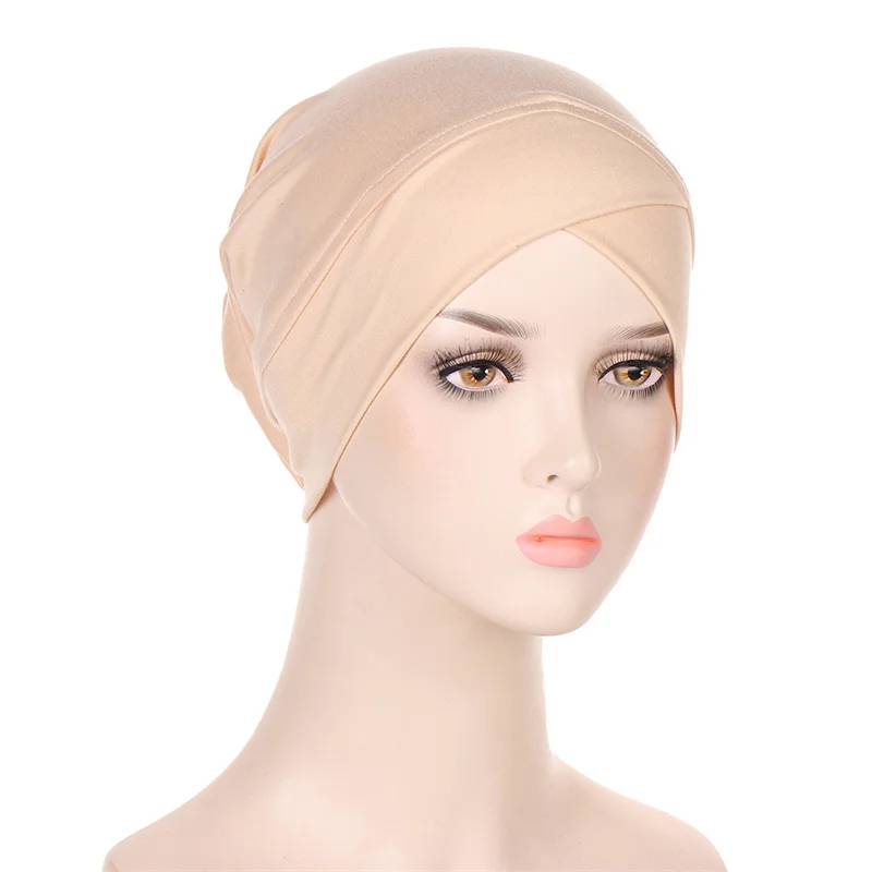 Pure Color Beanie Hats Cheap Bottoming Turban Bandanas for Sale