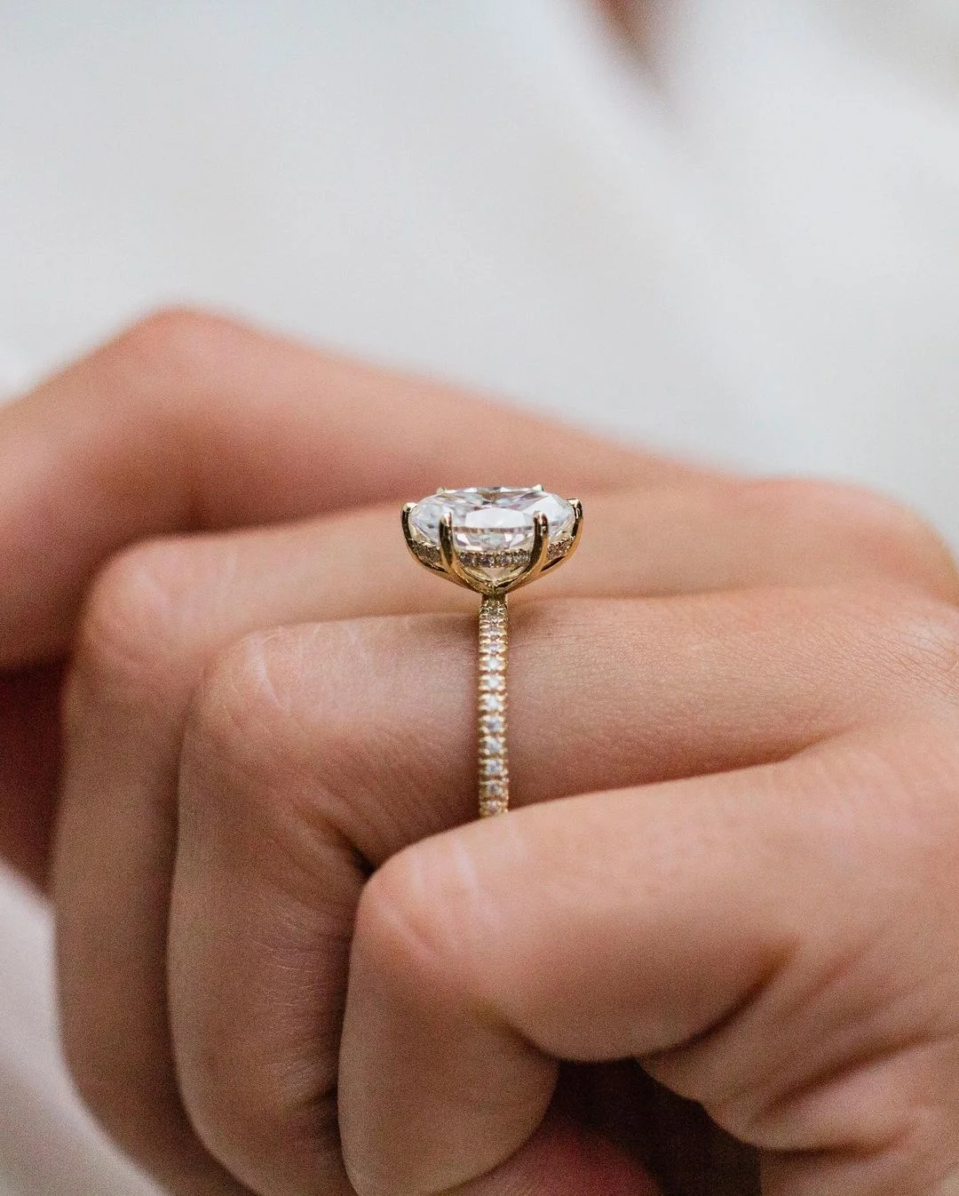 Jovovasmile 3 карата 10 5x7 мм гибридное овальное покрытие 18K желтое золото муассанит обручальное кольцо для
