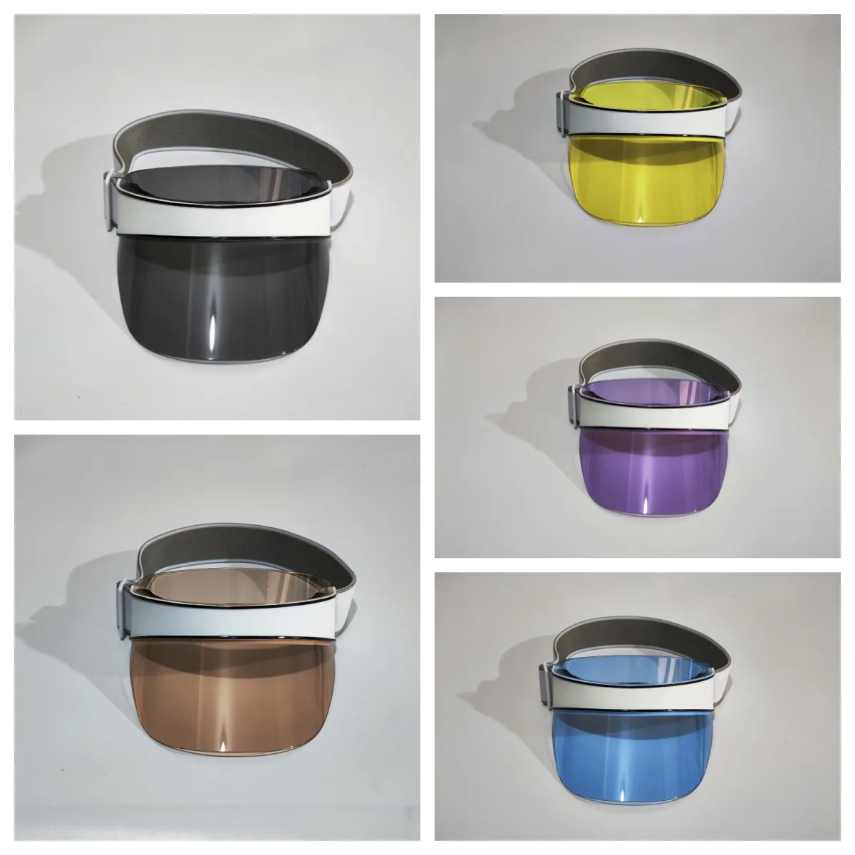 Sun Protect Pvc Beach Visor Hat Cap for Women Men Adjustable Outdoor Sun Headband UV Protection Plastic Face Shield Oversized