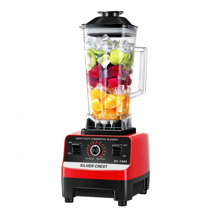 Heavy Duty Portable Machine 4500W 2.5L Blenders Beauty Mixer Grinder Ice Smoothie 9525 Motor Silver Crest Blender
