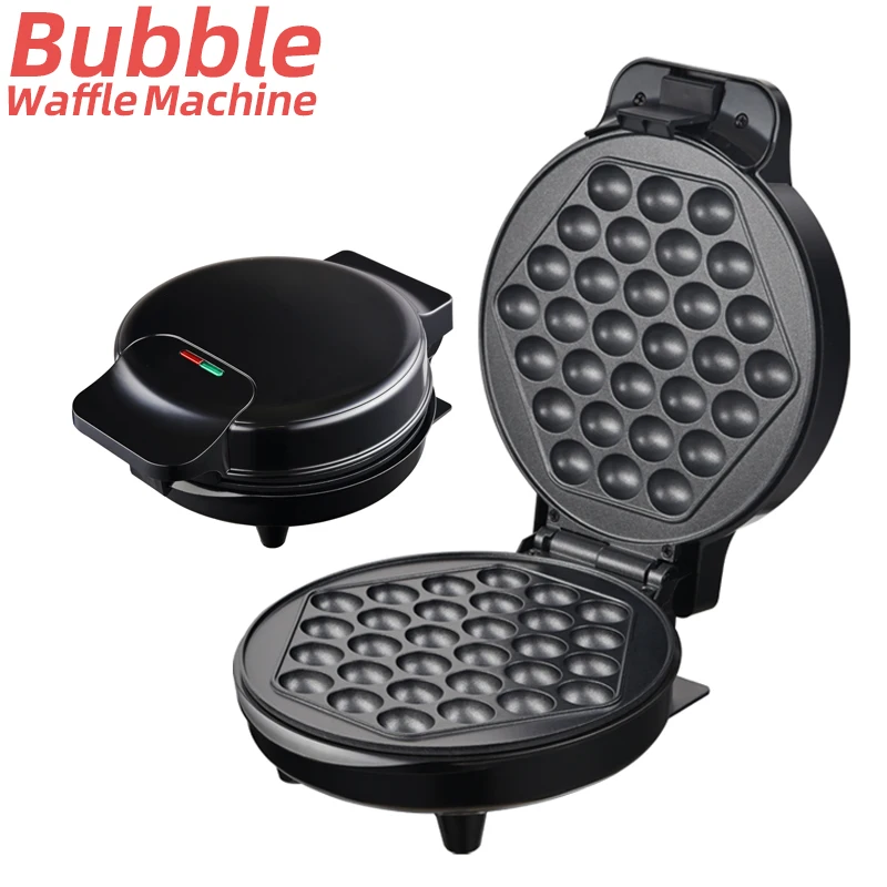 Egg Bubble Waffle Maker 5 Heart Shaped Round Belgian Egg Waffle Maker with Non Stick