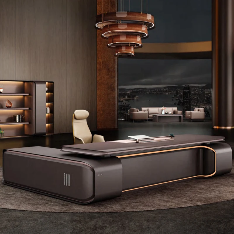 Современный роскошный офисный стол для генерального директора модульный деревянный домашнего