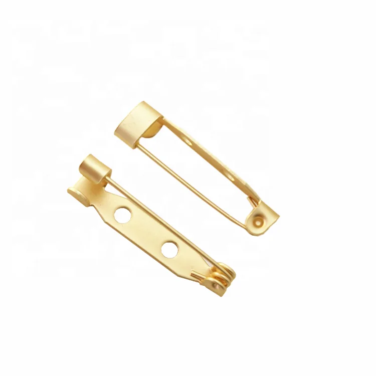 2.5CM Fashion Golden Silver Brass Safty Pin Brooch Iron Safety Pins