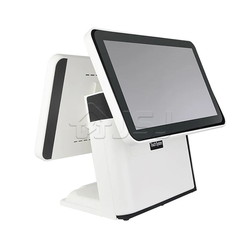 JSJ62K Dual Screen Touch Cash Register All In One Touch Windows Android Pos System Billing Machine For Supermarket Restaurant