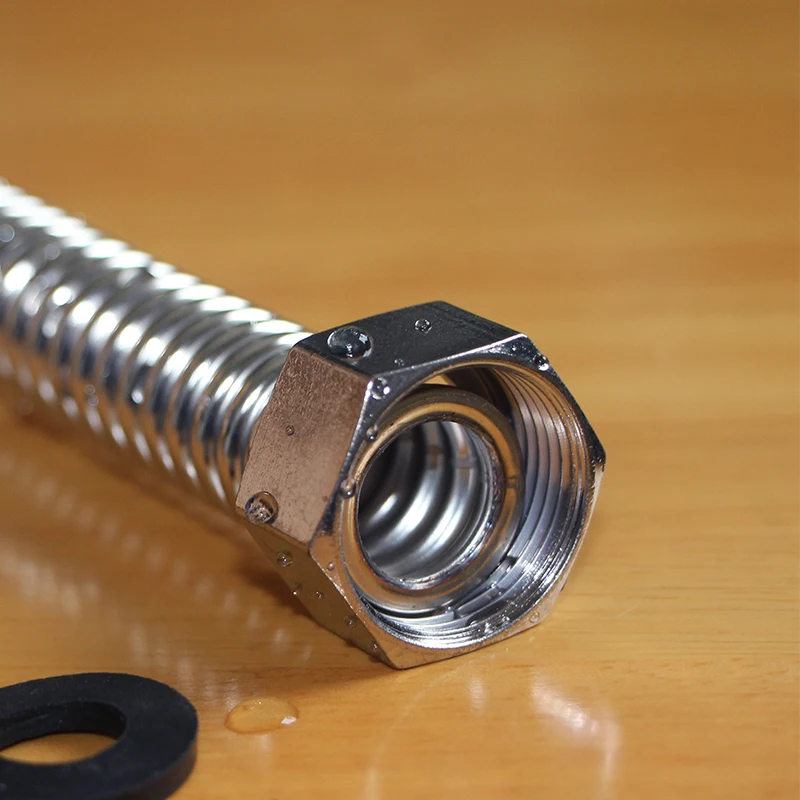 45cm food grade 304 stainless inlet and outlet pipe  flexible corrugated  hose