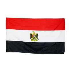 3x5 Foot Egypt Flag Vivid Color Fade Proof Canvas Header Double Stitched Egyptian Flags Polyester with Brass Grommets