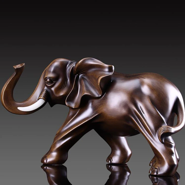 Resin Decorative Statue Indoor African Elephant Sculpture