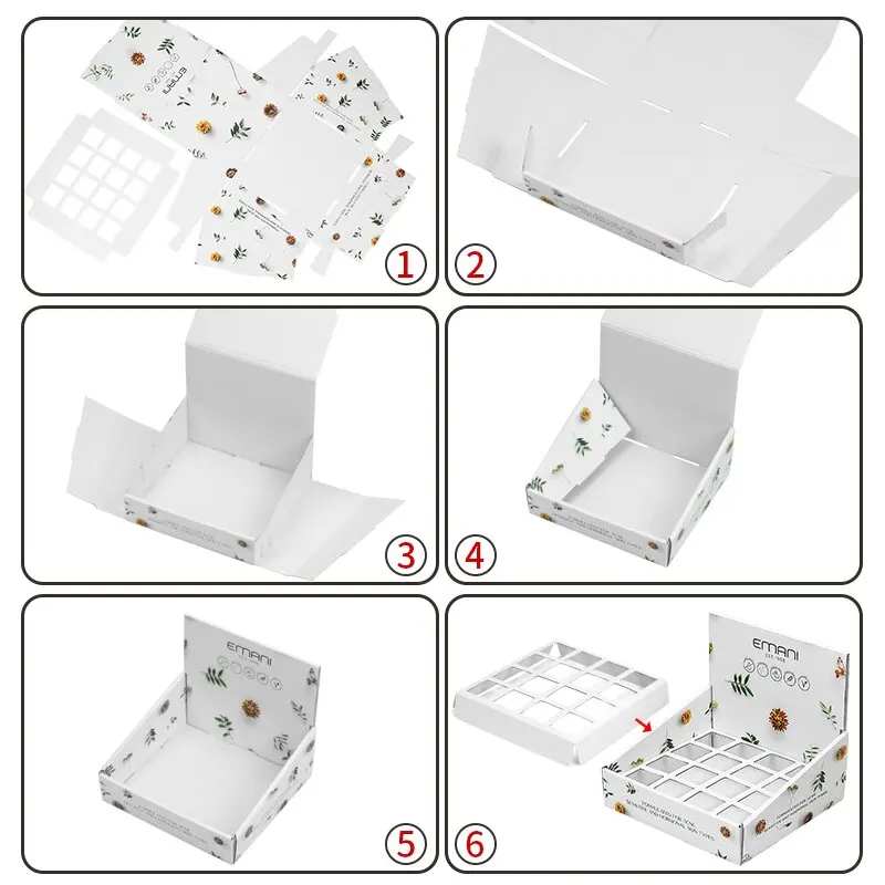 Free design custom carton counter top display box Unit paper makeup holder Cardboard eyelash cosmetic paper display holder
