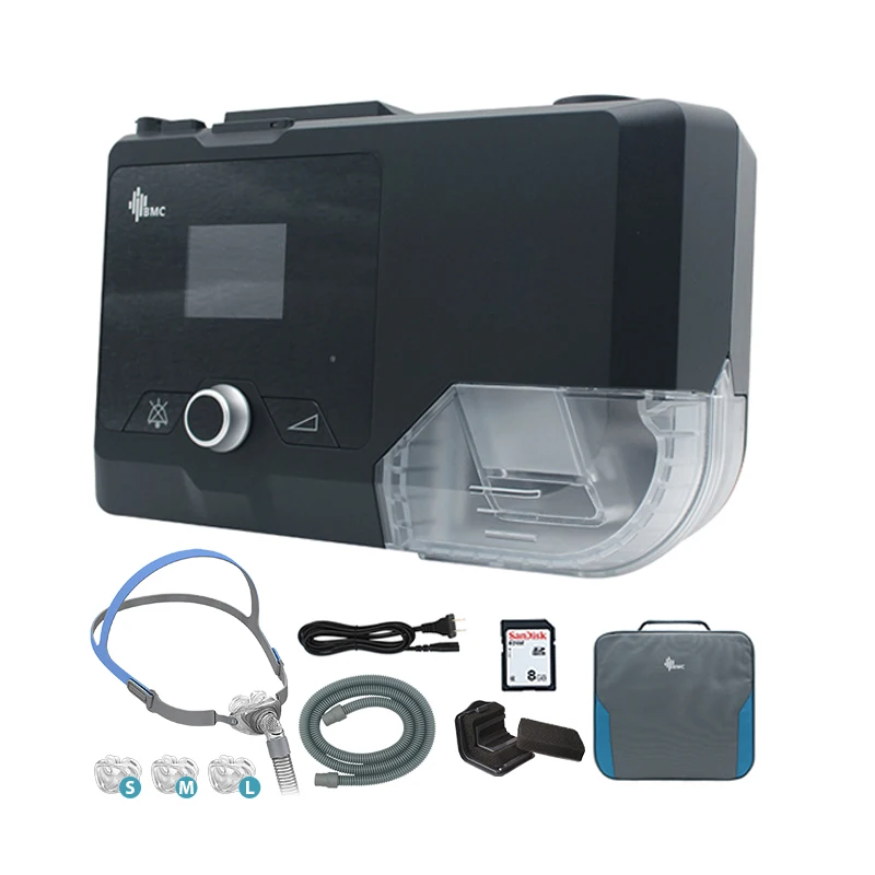 BMC G2SA20 APAP Apnea Sleeping Machine with CPAP Nasal Pillow Mask Ventilators Machine Medical Device Hospital Home Use Black CE
