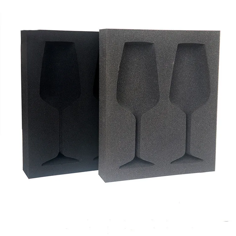 Eco-friendly Die-cutting Product Protective Foam PU Foam Packaging Inserts Inlay Custom Black Packaging Foam