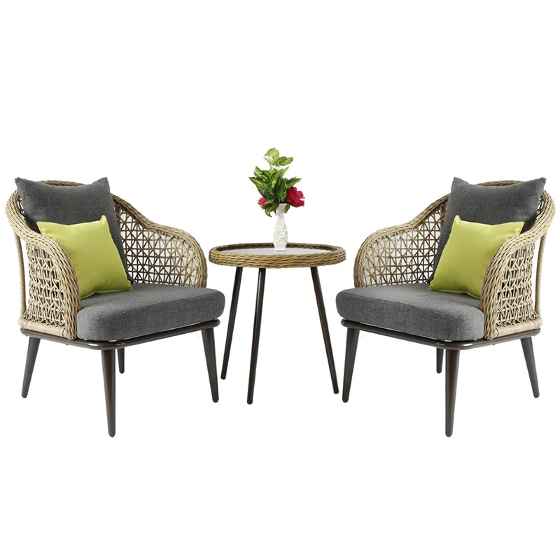 3 pieces cane sofa set patio furniture furniture outdoor garden furniture  fabric