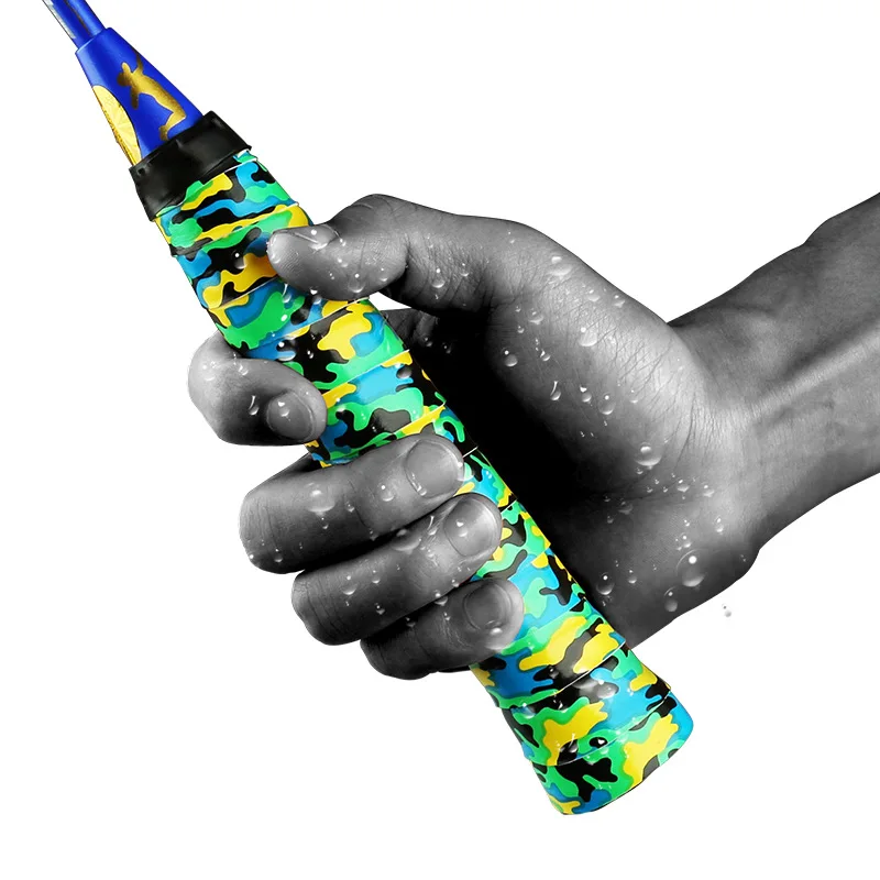 Накладные теннисные Захваты Overgrip для бадминтона, камуфляжные дешевые высококачественные накладные Захваты из искусственной кожи, отличные Нескользящие Захваты от пота