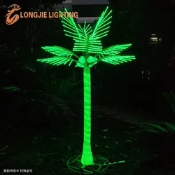 H:3m w:2m 9PCS Artificial coconut palm tree fairy garden led lights