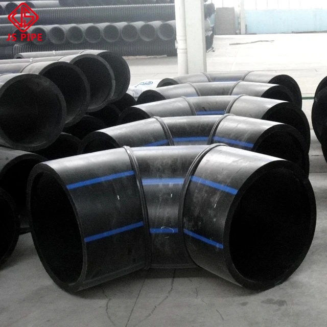 110mm-710mm HDPE 22.5 Degree Bend Equal Elbow Pipe Fitting