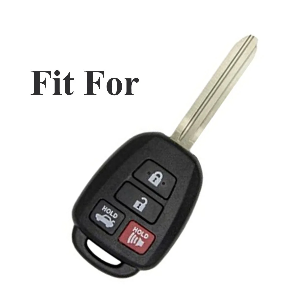 Silicone Car Key Cover Case for TOYOTA Avensis Camry Corolla 3 Button Remote Key Holder Bag Protection Car Accessory