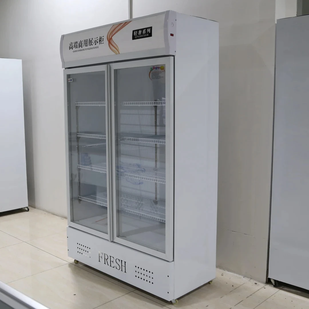 Оптовая продажа, прозрачный шкаф-холодильник с двойной стеклянной дверью, морозильная камера для мороженого и мороженого для ресторанного супермаркета