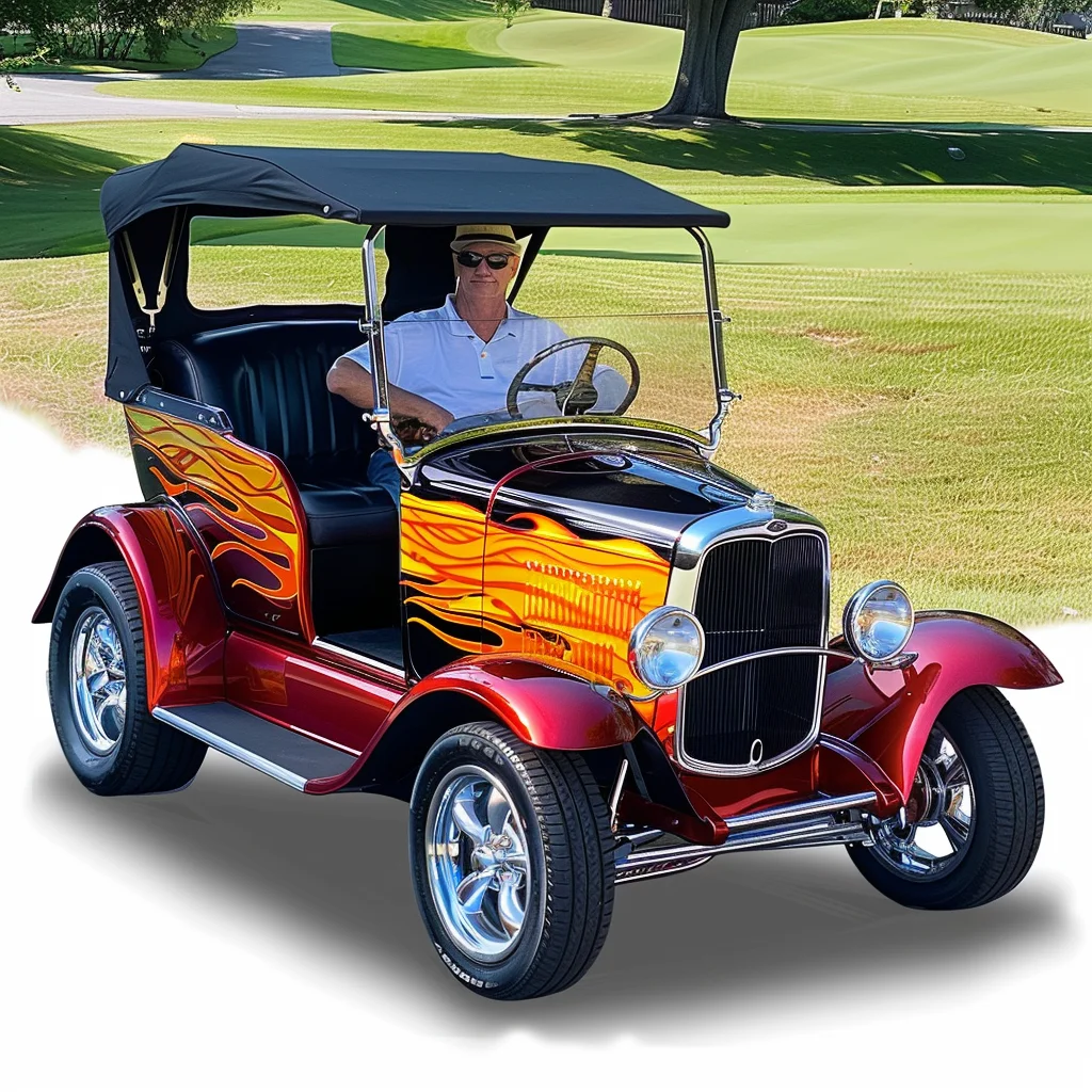 Vintage golf cart street rod modify steam punk car for sale