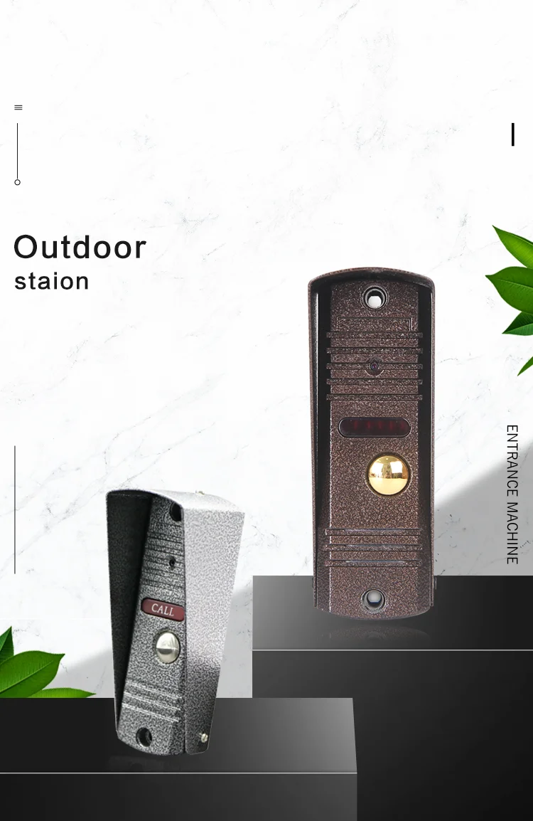 Waterproof Smart Home Security Wired Video Phone Door with IR Night Vision Camera