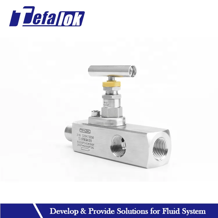 Male Thread 1/2 NPT Bar Stock Gauge Root Needle Valve Instrument Plug Head Needle Gauge Valves