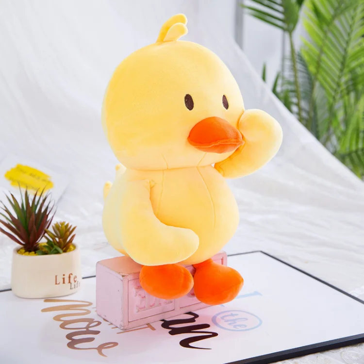 Customization stuffed animal plush yellow duck doll soft animal toy for kids soft plush duck toy