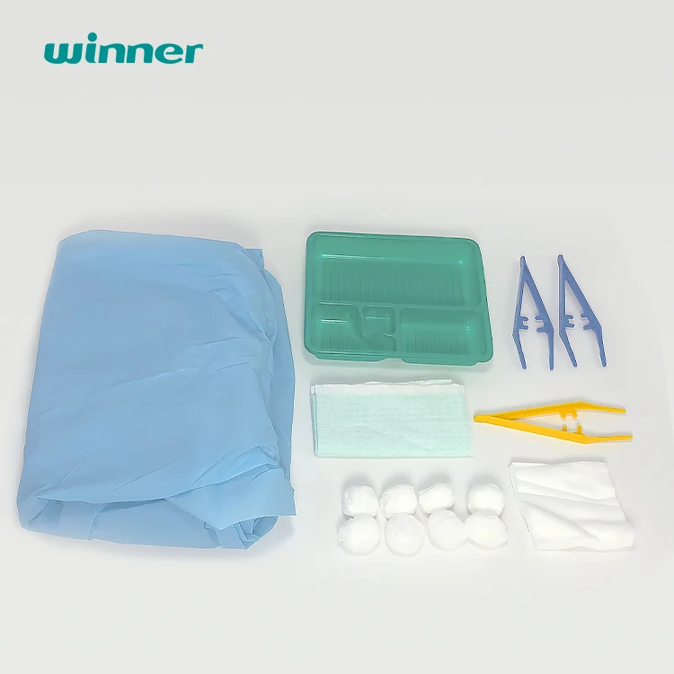
basic with tweezers Blister surgical disposable dressing pack set 