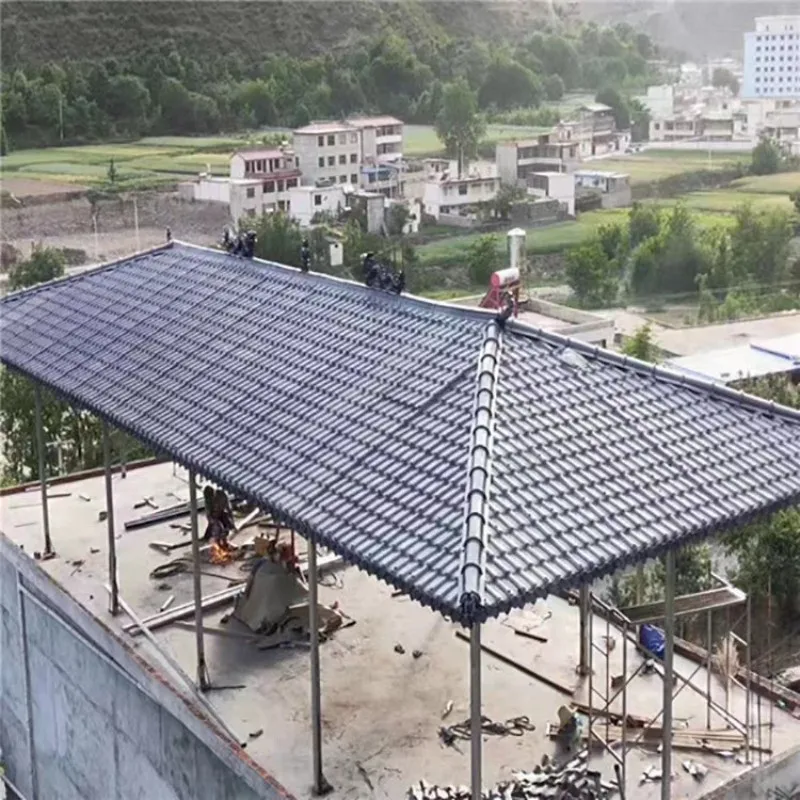 Modern Customized Pvc Roofing Sheet Good Price Plastic Asa Pvc Synthetic Resin Roof Tiles