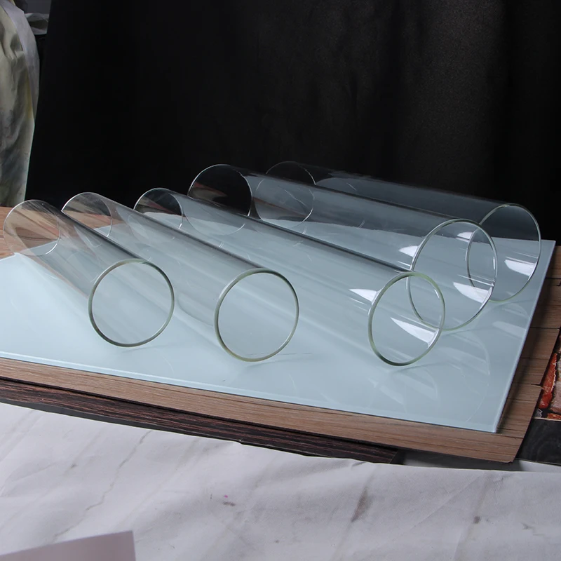 Inner Dia 90mm Customized Sizes Open Ended Glass Candle Holder Tube Chimney For Crystal Candlesticks Low MOQ