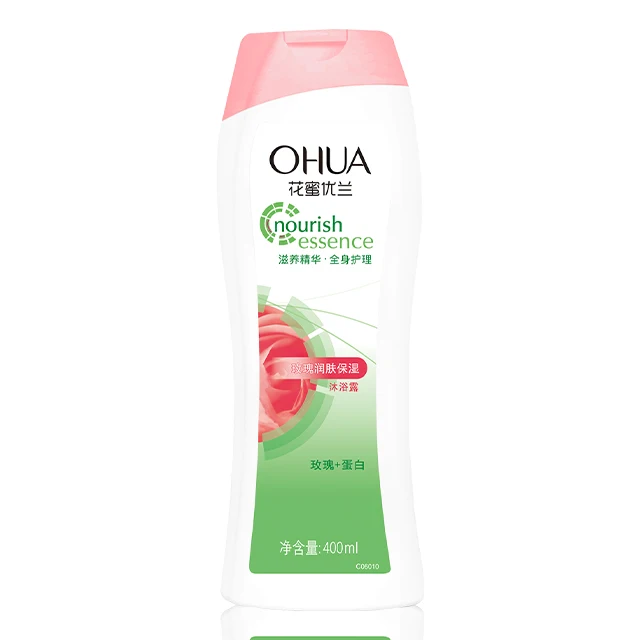 Wholesale OEM Custom Free Natural Organic Vegan Herbal Moisturizing Bath Flower 400ml Oil Shower Gel Foam Body