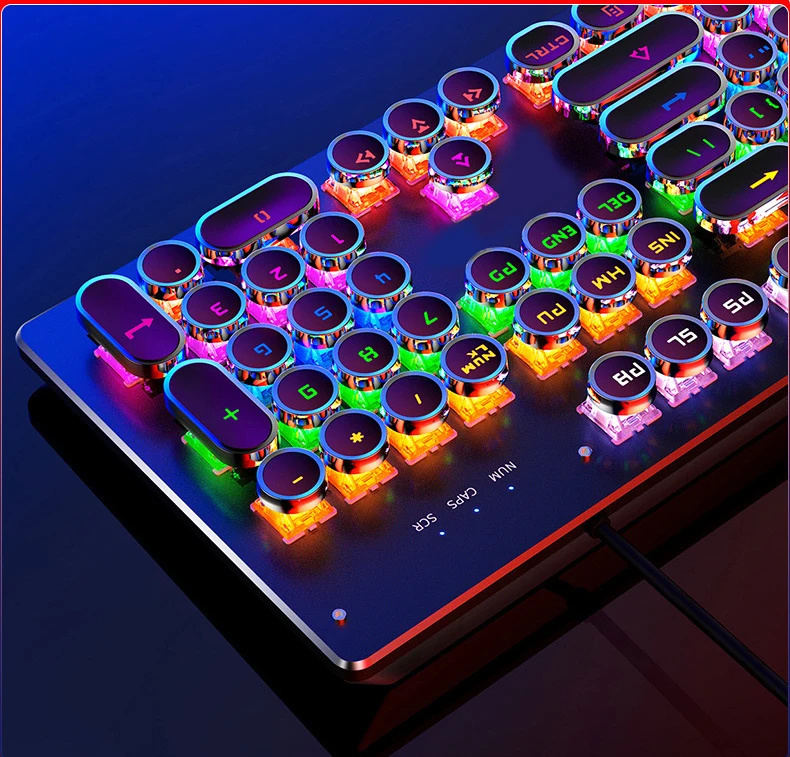 
2021 new design 104 Keys USB Wired Mechanical Keyboard laser gaming keyboard 