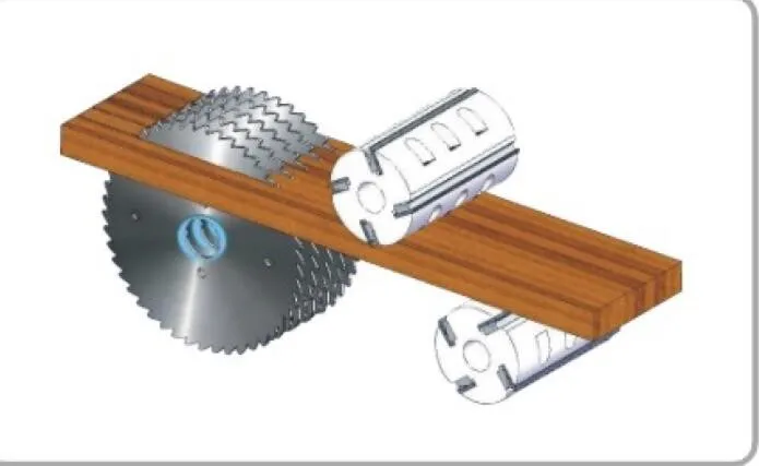 Elliptical Louver Making High Precision Multi Rip Saw with Planer